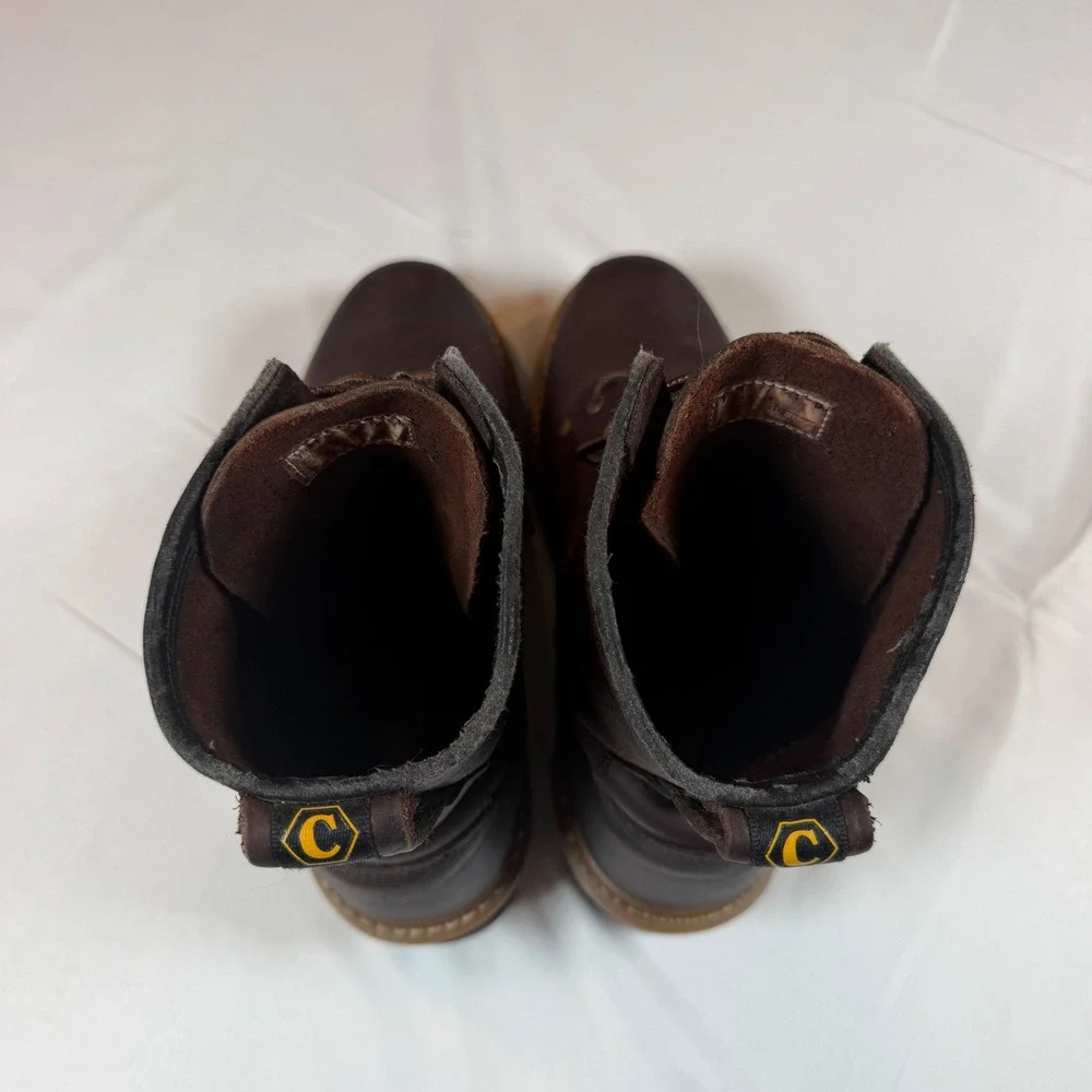 Carolina Mens 1821 Logger Work Boots Brown Leather Lace Up Steel Toe 11 D